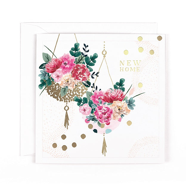 Oh Dotty New Home Hanging Baskets Card