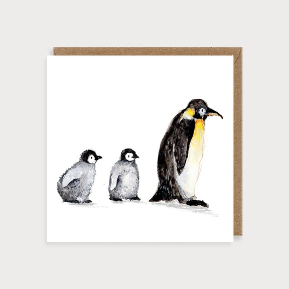 Animal Blanks Penguins Card