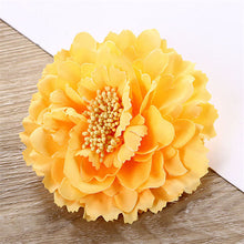 Load image into Gallery viewer, Peony Flower Hair Clip Yellow
