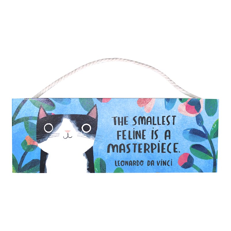 Planet Cat Smallest Feline Is A Masterpiece Wooden Sign