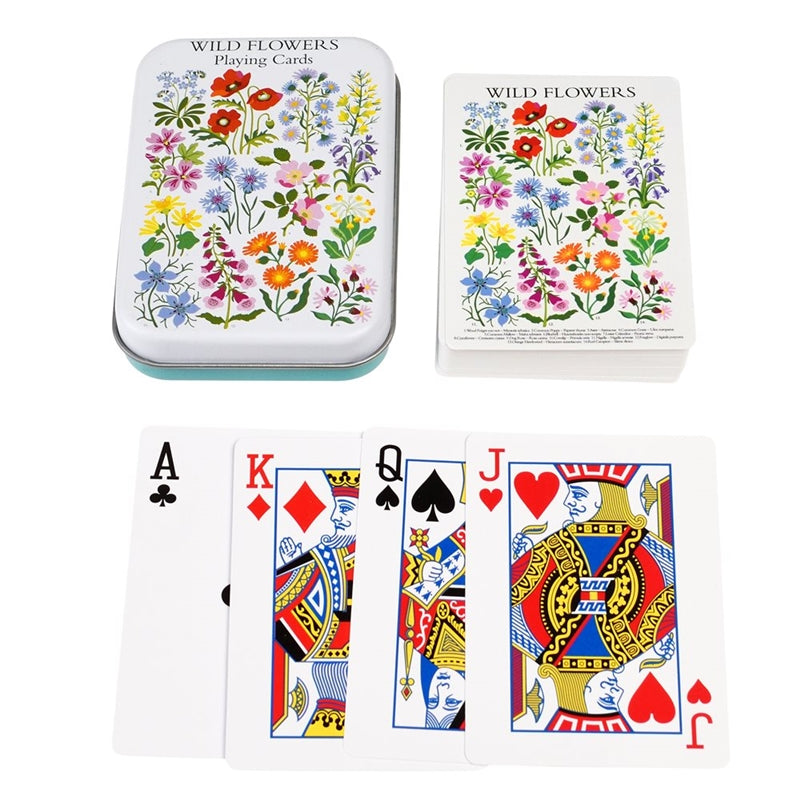 Wild Flowers Playing Cards Tin