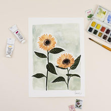 Load image into Gallery viewer, Posy Sunflowers Floral A4 Print Unframed
