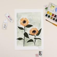 Load image into Gallery viewer, Posy Sunflowers Floral A4 Print Unframed