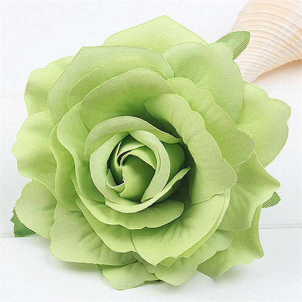 Lime green shop flower hair clip