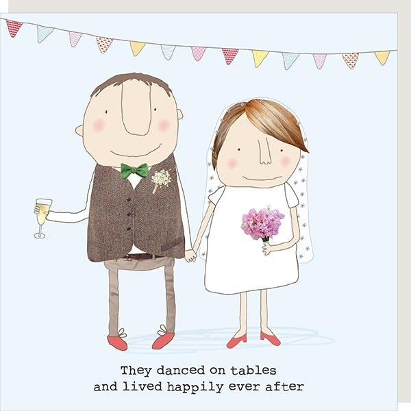 Rosie Made a Thing Danced On Tables Wedding Card