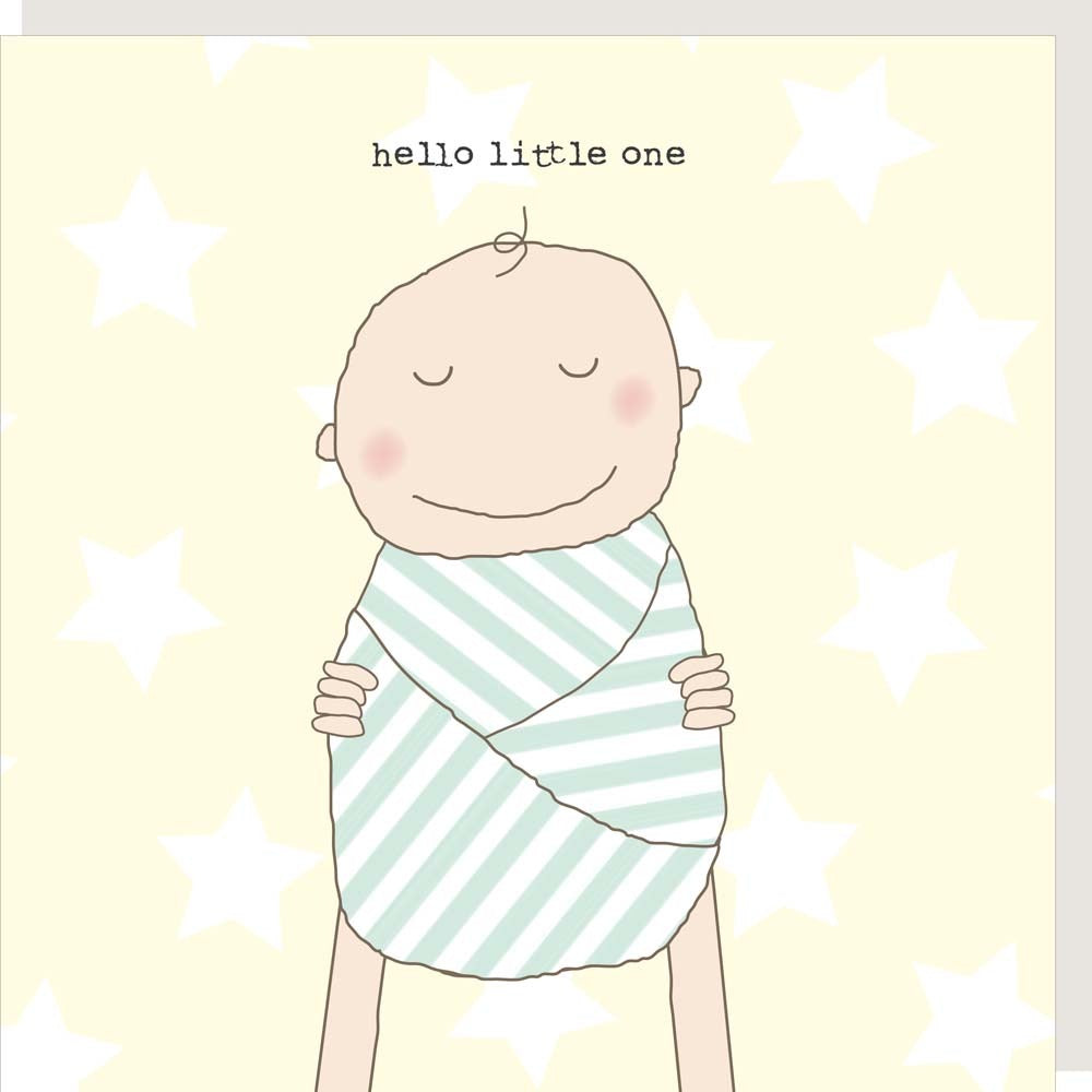Rosie Made A Thing Hello Little One Baby Card