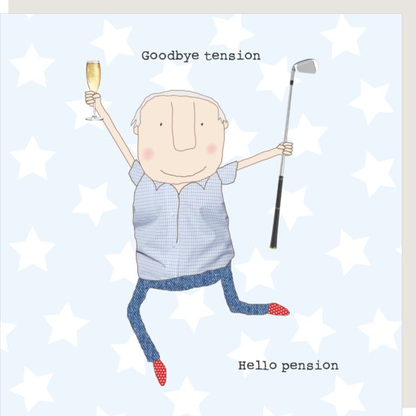 Rosie Made A Thing Hello Pension Retirement Card