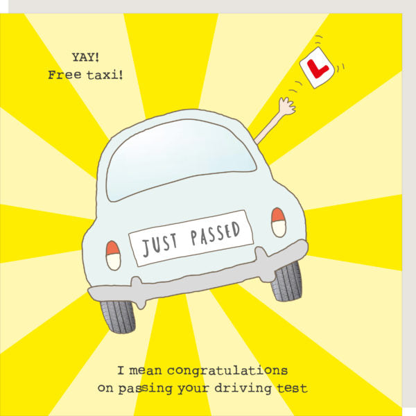 Rosie Made a Thing Driving Test Free Taxi Card
