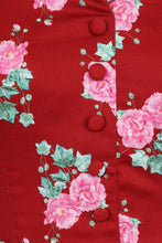 Load image into Gallery viewer, Ruby Red Floral Swing Dress
