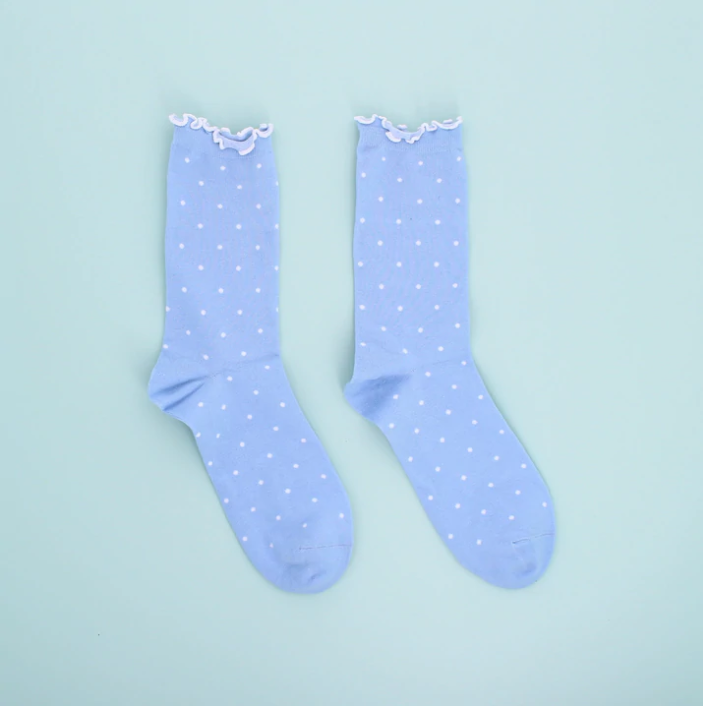 Millie Mae Socks Spots Blue