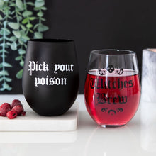 Load image into Gallery viewer, Pick Your Poison Stemless Glass
