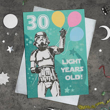 Load image into Gallery viewer, Star Wars Stormtrooper 30 Light Year Old Card