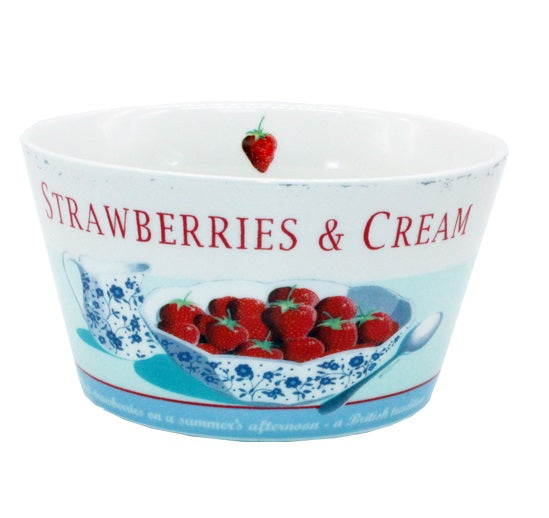 Retro Strawberries & Cream Bowl
