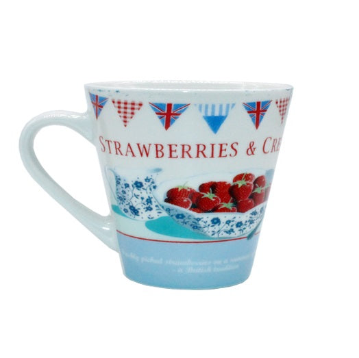 Retro Strawberries & Cream Mug