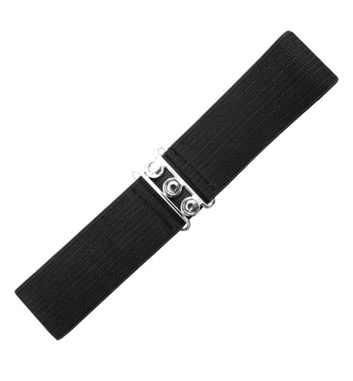 Vintage Style Stretch Belt Black