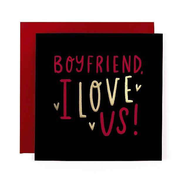 Domino Boyfriend Hearts Card