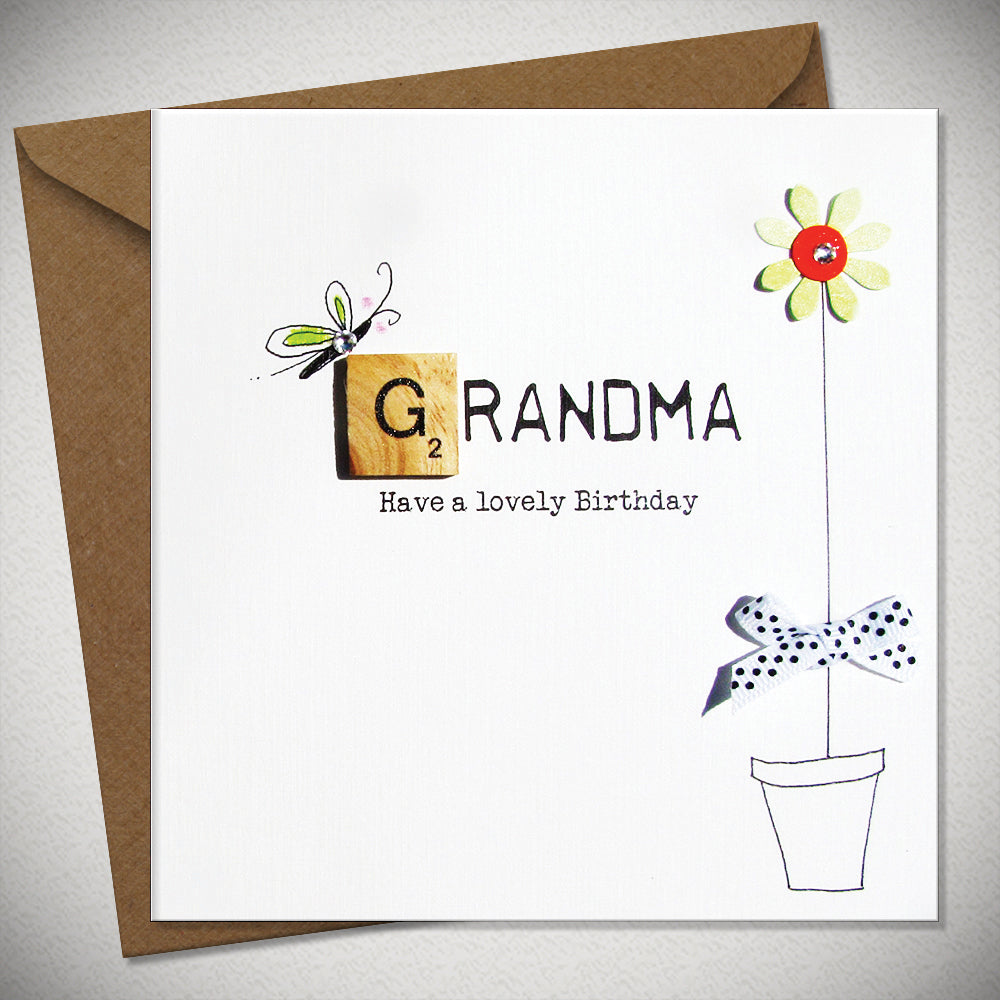 Scrabble Grandma Lovely Birthday Card