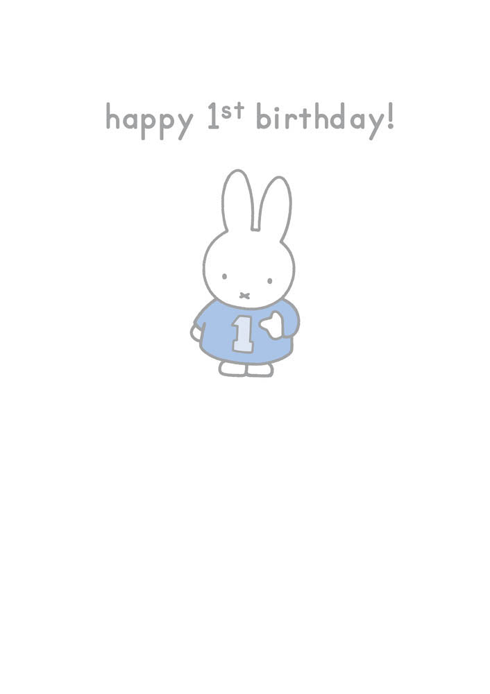Miffy 1st Birthday Blue Card