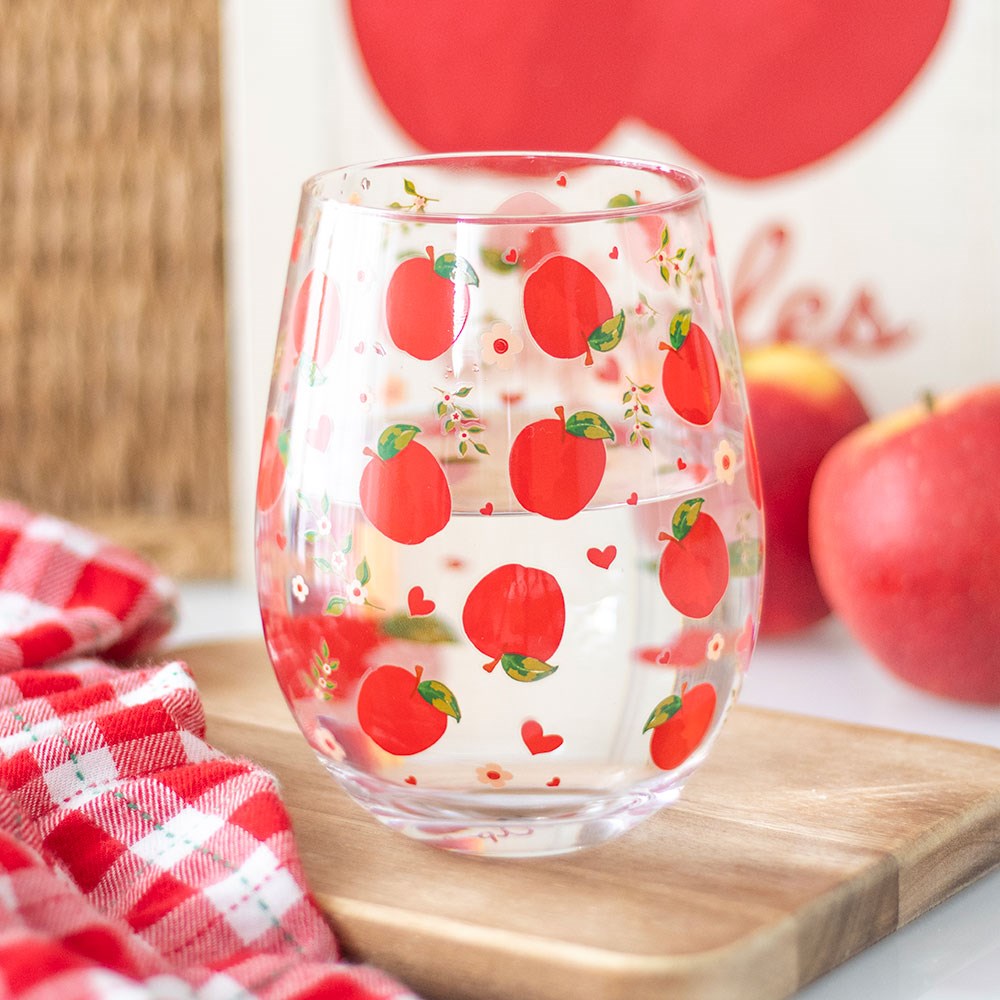 Apple Stemless Glass