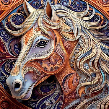 Arty Ornate Horse Card