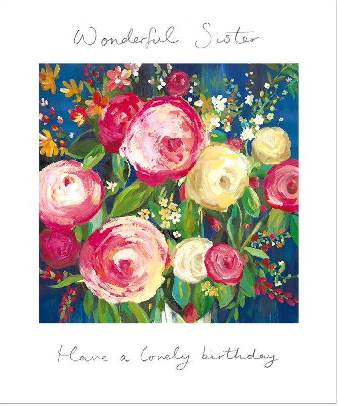 Field of Flowers Sister Birthday Card
