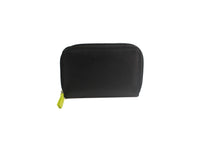 Load image into Gallery viewer, Athena Leather Purse Black &amp; Lime
