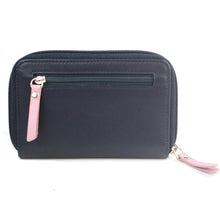 Load image into Gallery viewer, Athena Leather Purse Navy &amp; Pink
