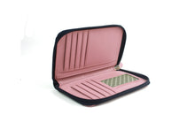 Load image into Gallery viewer, Athena Leather Purse Navy &amp; Pink
