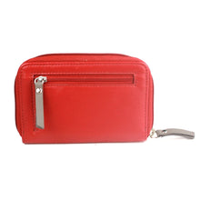 Load image into Gallery viewer, Athena Leather Purse Red &amp; Taupe
