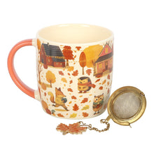 Load image into Gallery viewer, Autumn Creatures Mug &amp; Tea Strainer Set
