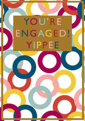 Bea You're Engaged Rings Card