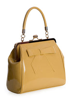Load image into Gallery viewer, Gloss Bow 1950s Style Bag Beige

