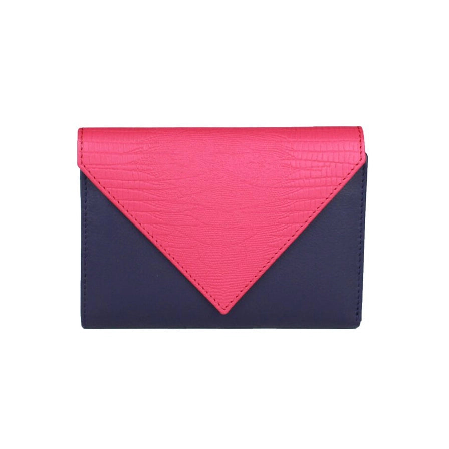 Belle Leather Purse Purple & Pink