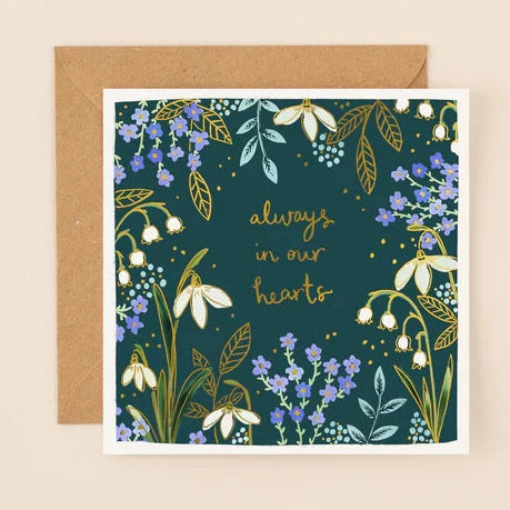 Big Love Always In Our Hearts Floral Card