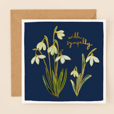 Big Love Sympathy Snowdrops Card