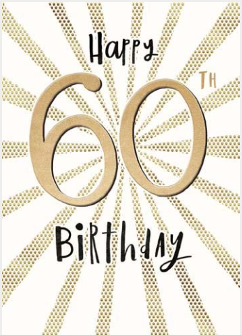 Bijou 60th Birthday Card