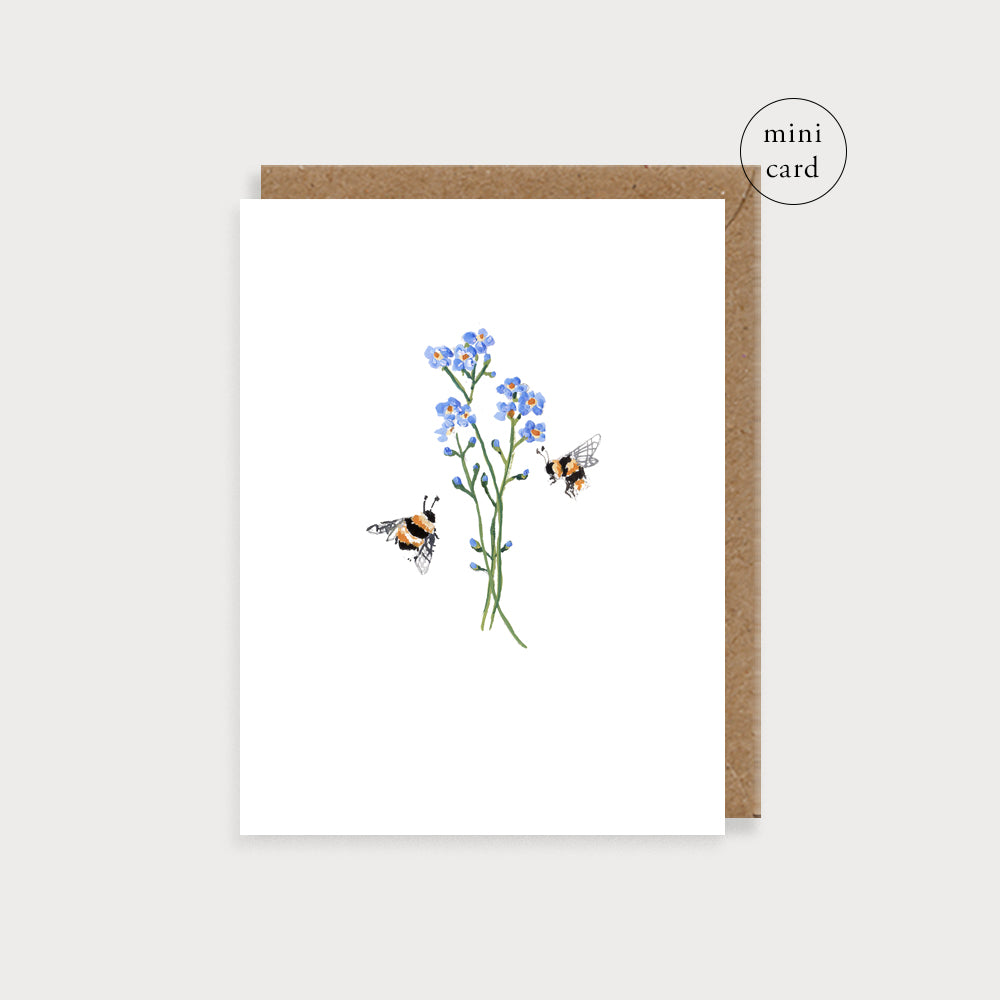 Bijou Bees & Forget Me Nots Mini Card