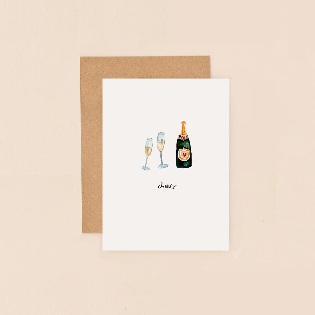 Bijou Champagne Cheers Mini Card