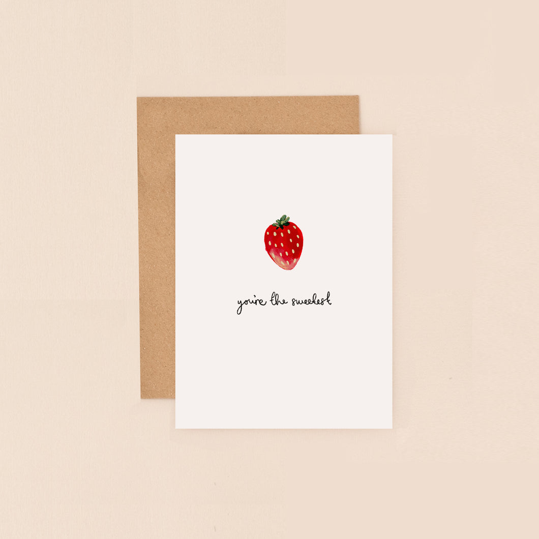 Bijou Strawberry You're The Sweetest Mini Card