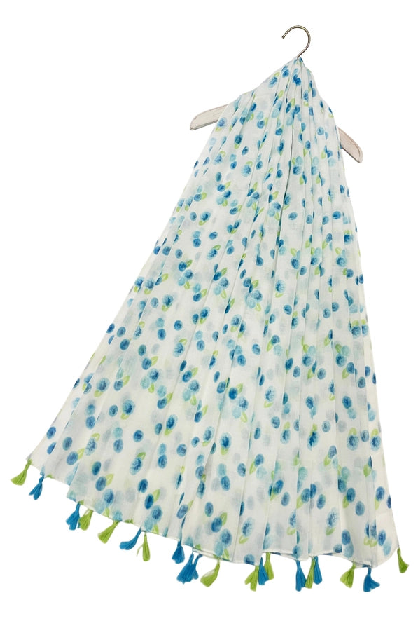 Blueberry Tassel Scarf