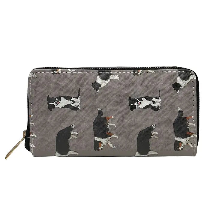 Border Collie Purse Grey