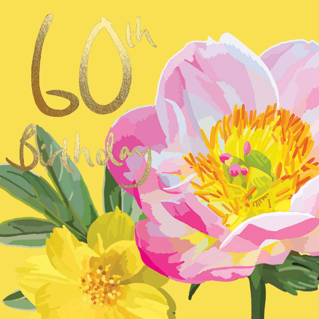 Botanical 60th Birthday Card