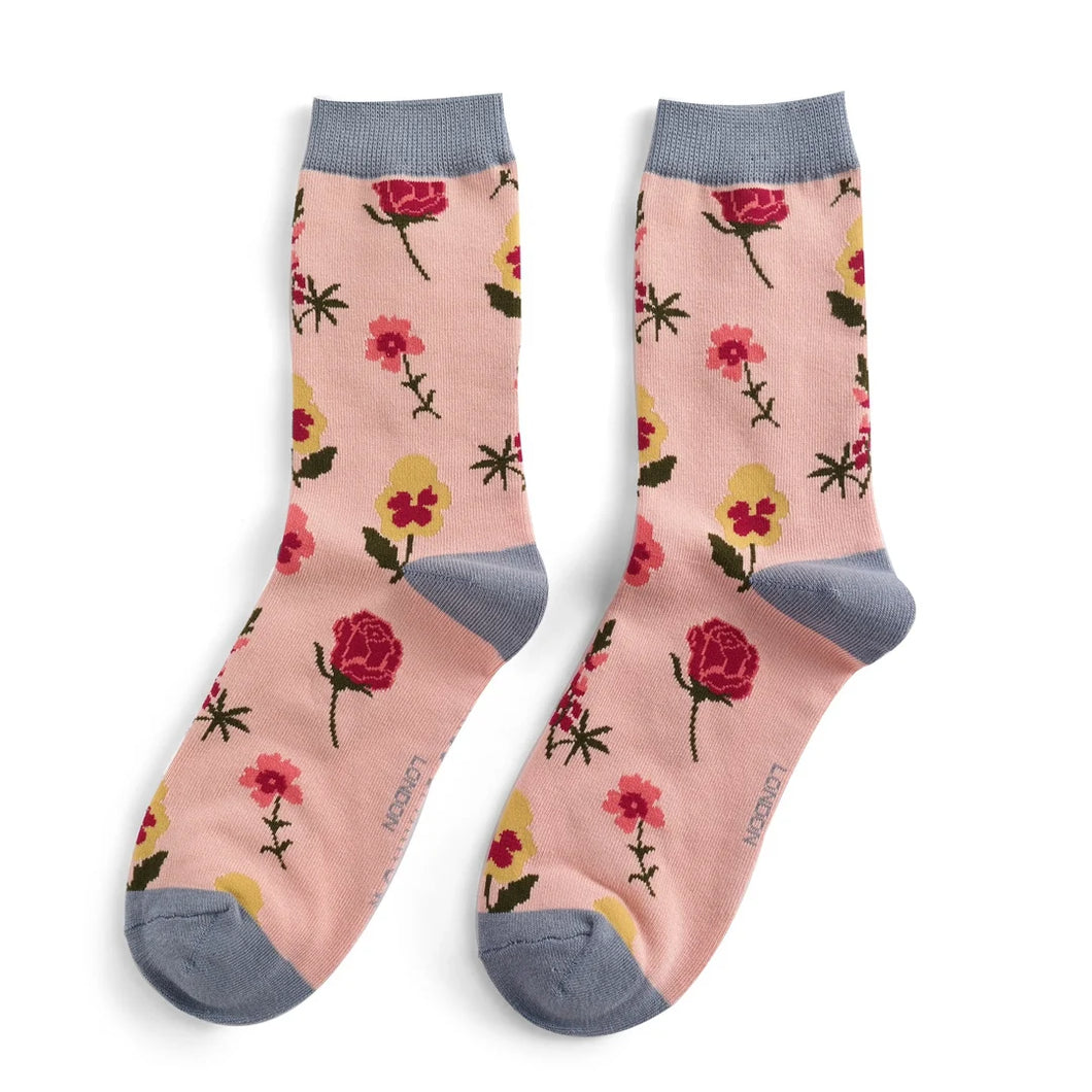 Bamboo Socks Botany Pink