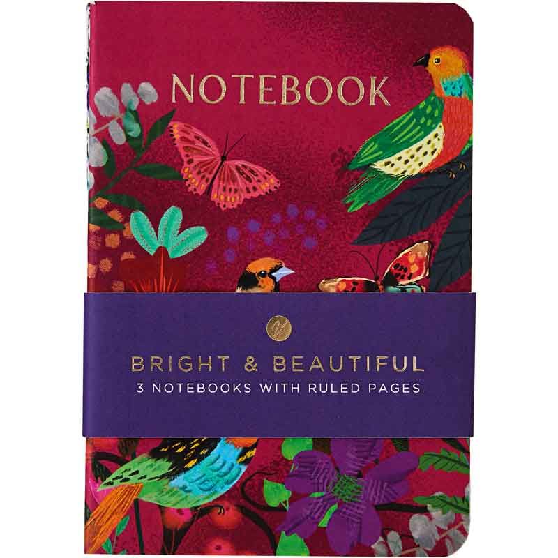 A6 Notebook Triple Pack Bright & Beautiful