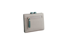 Load image into Gallery viewer, Cassie Leather Purse Grey &amp; Teal
