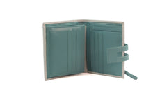 Load image into Gallery viewer, Cassie Leather Purse Grey &amp; Teal
