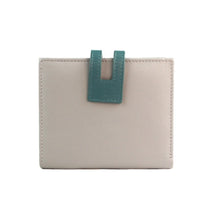 Load image into Gallery viewer, Cassie Leather Purse Grey &amp; Teal
