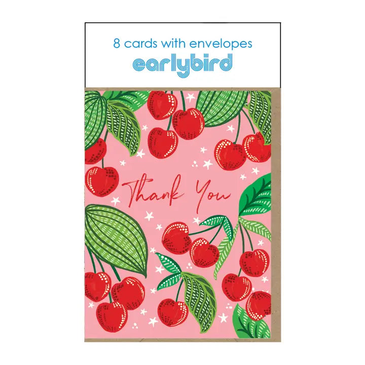 Cherries Thank You Card 8 Pack