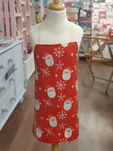 Load image into Gallery viewer, Child's Oilcloth Apron Christmas Santa
