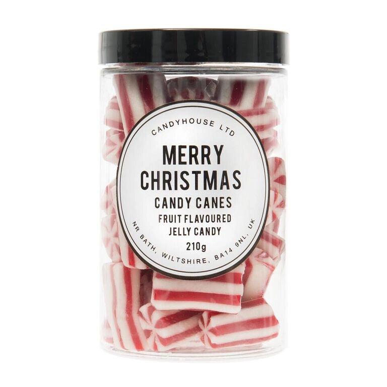 Christmas Candy Canes Jar